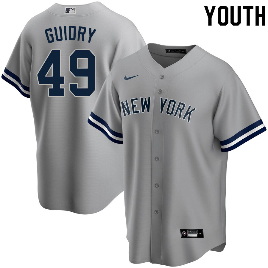 2020 Nike Youth #49 Ron Guidry New York Yankees Baseball Jerseys Sale-Gray